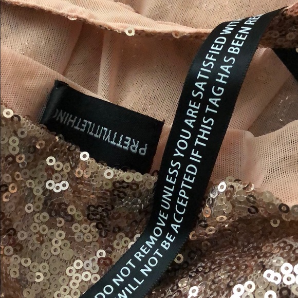 Rose Gold Sequined dress from PLT - Picture 7 of 9